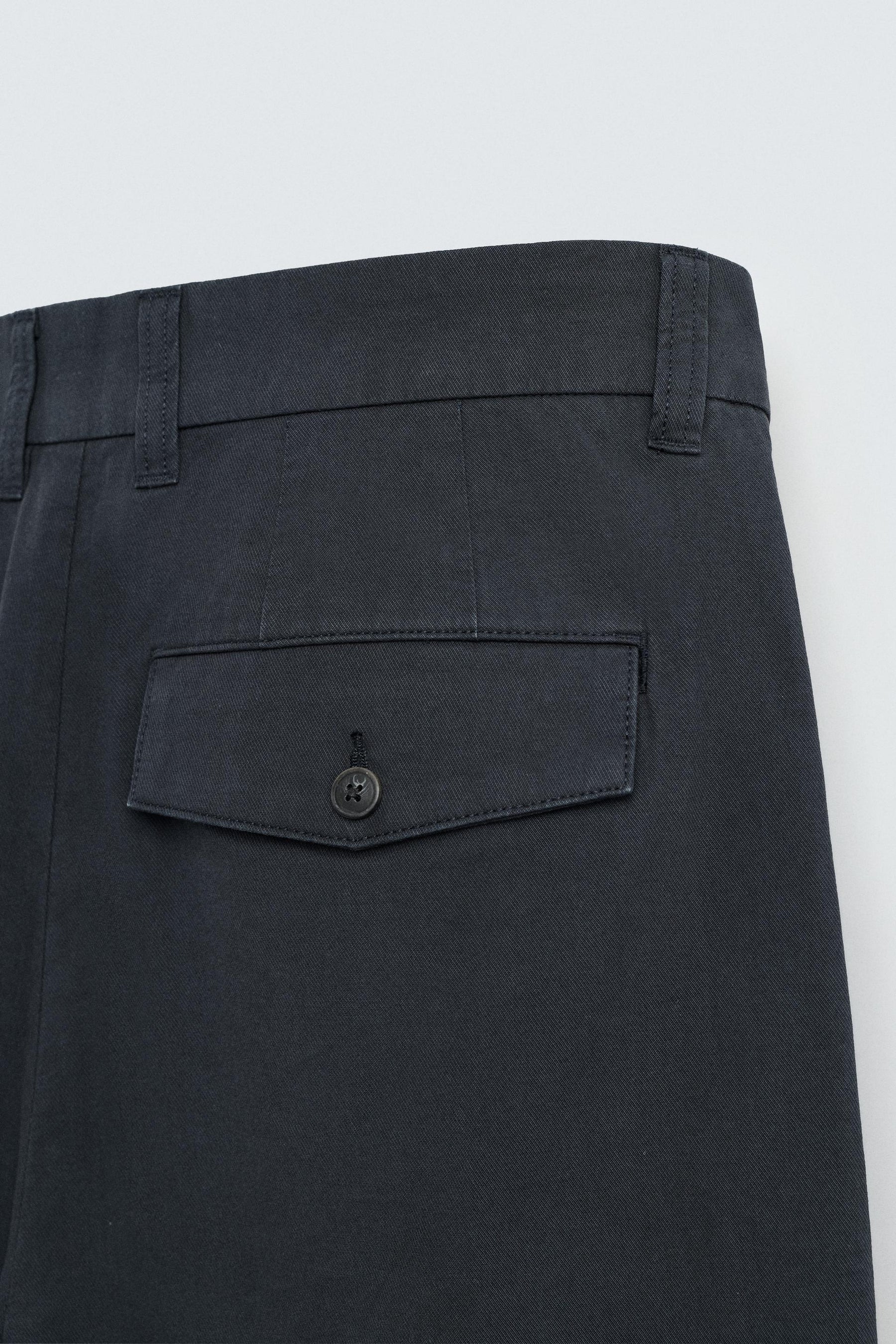 REGULAR FIT TEXTURED TROUSERS - Image 9