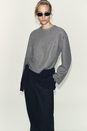 SPARKLY RIBBED JUMPER