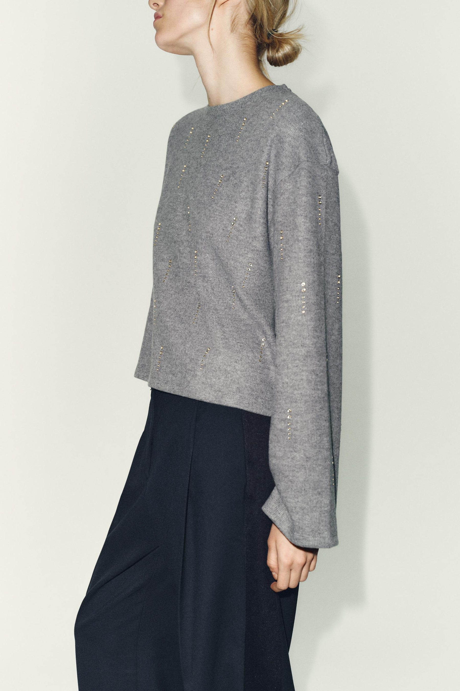 SPARKLY RIBBED JUMPER - Image 3