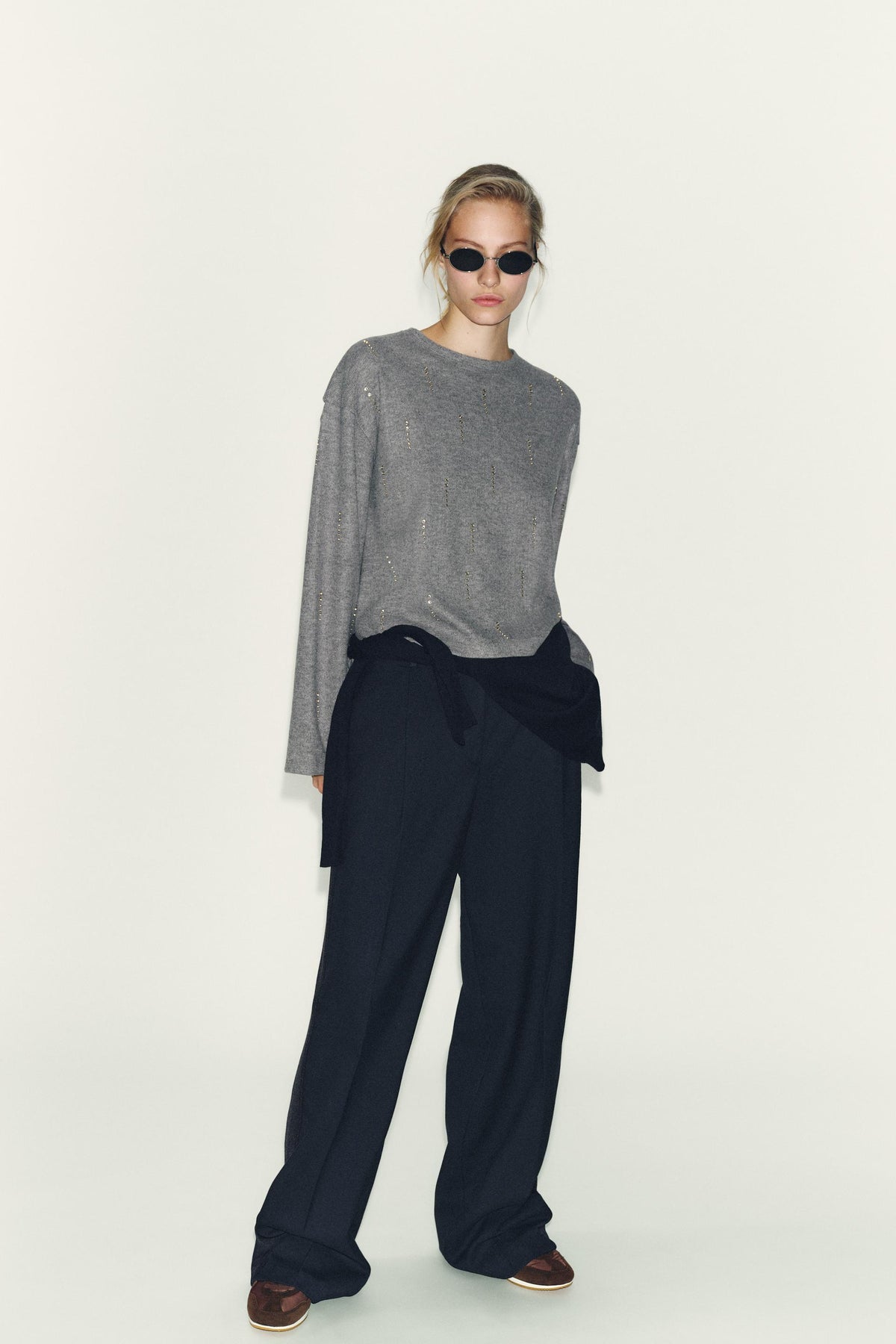SPARKLY RIBBED JUMPER - Image 1