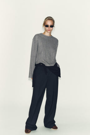 SPARKLY RIBBED JUMPER - Image 1
