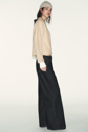 CABLE-KNIT JUMPER WITH JEWEL NECKLINE - Image 6