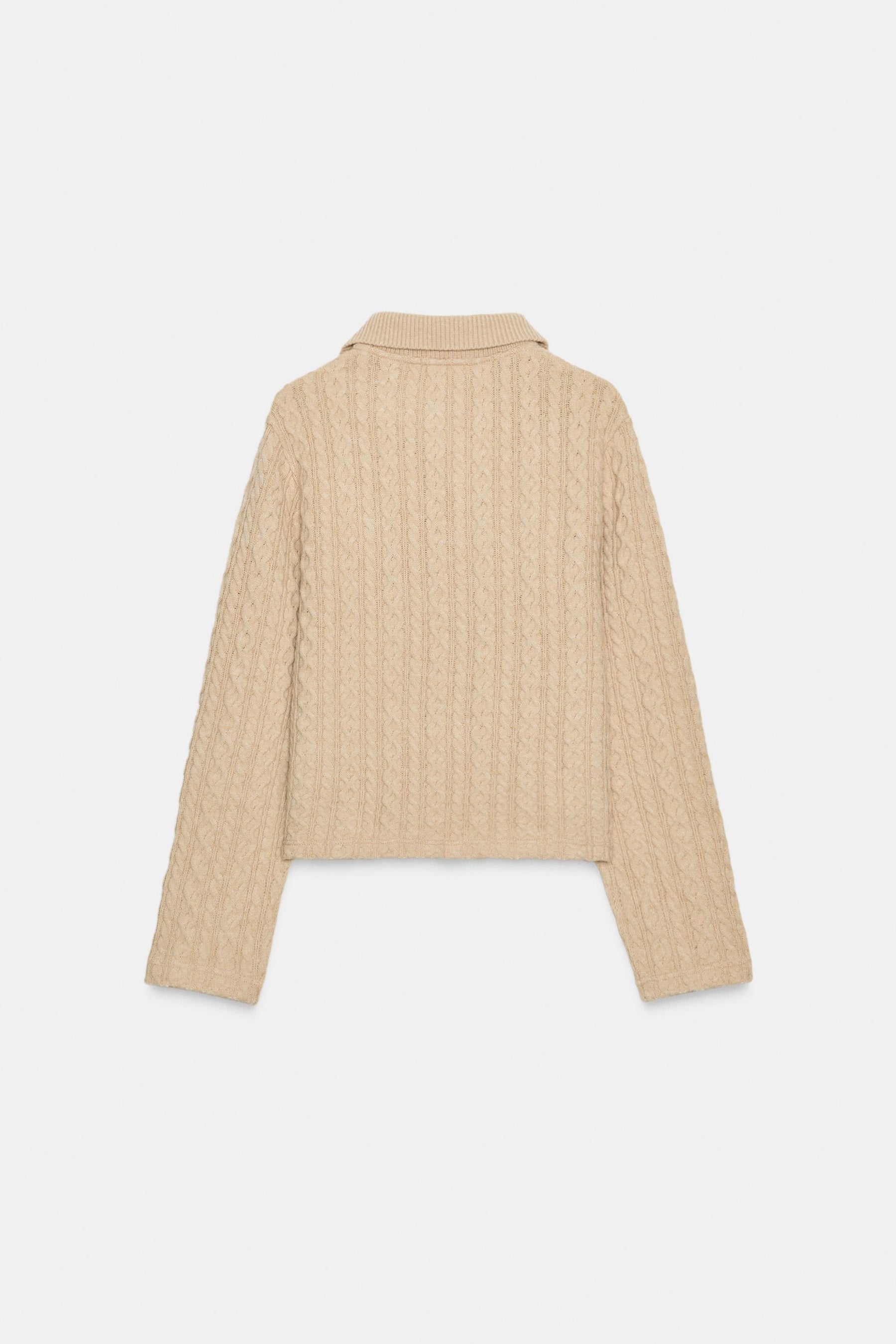 CABLE-KNIT JUMPER WITH JEWEL NECKLINE - Image 7