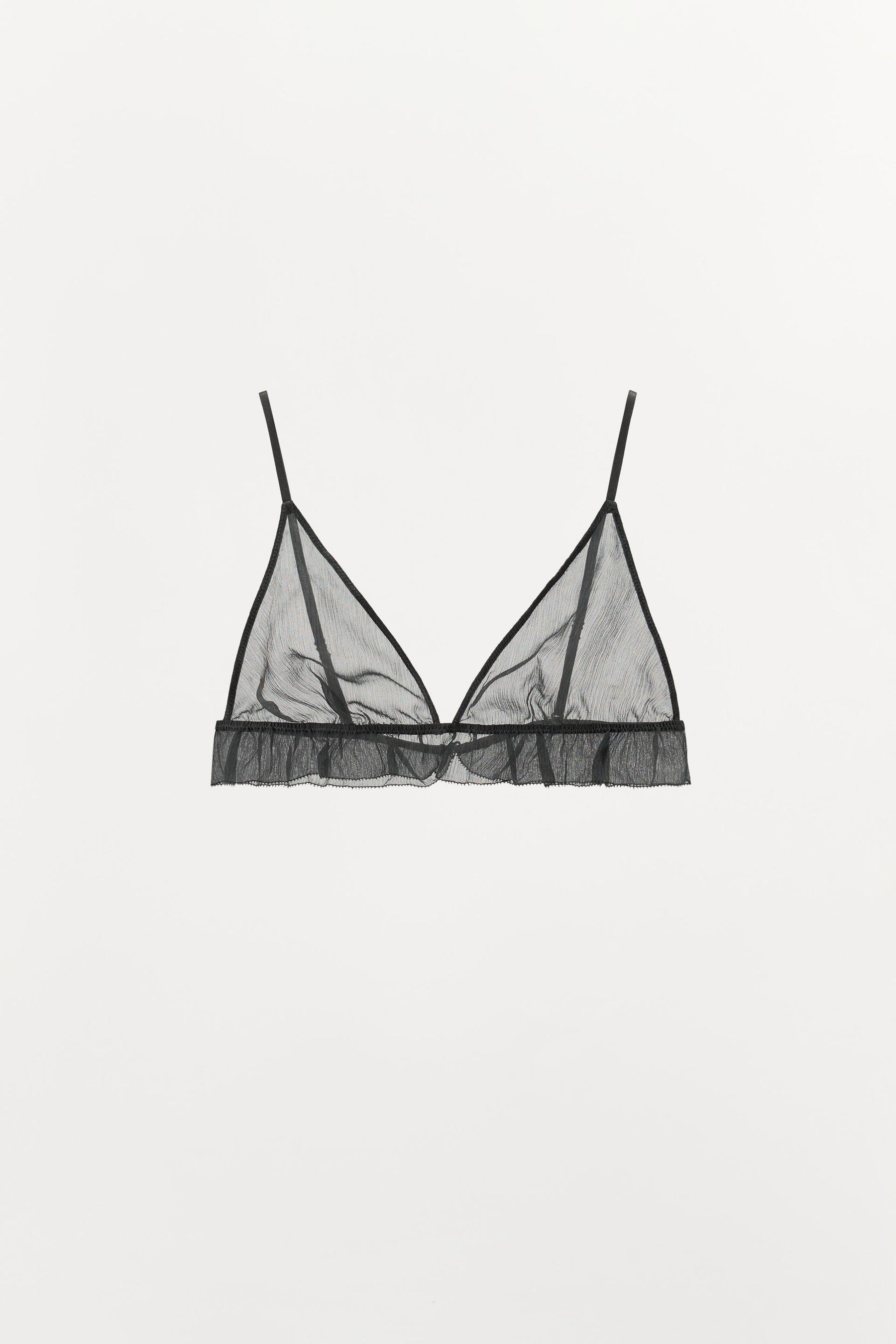 Silk triangle bralette