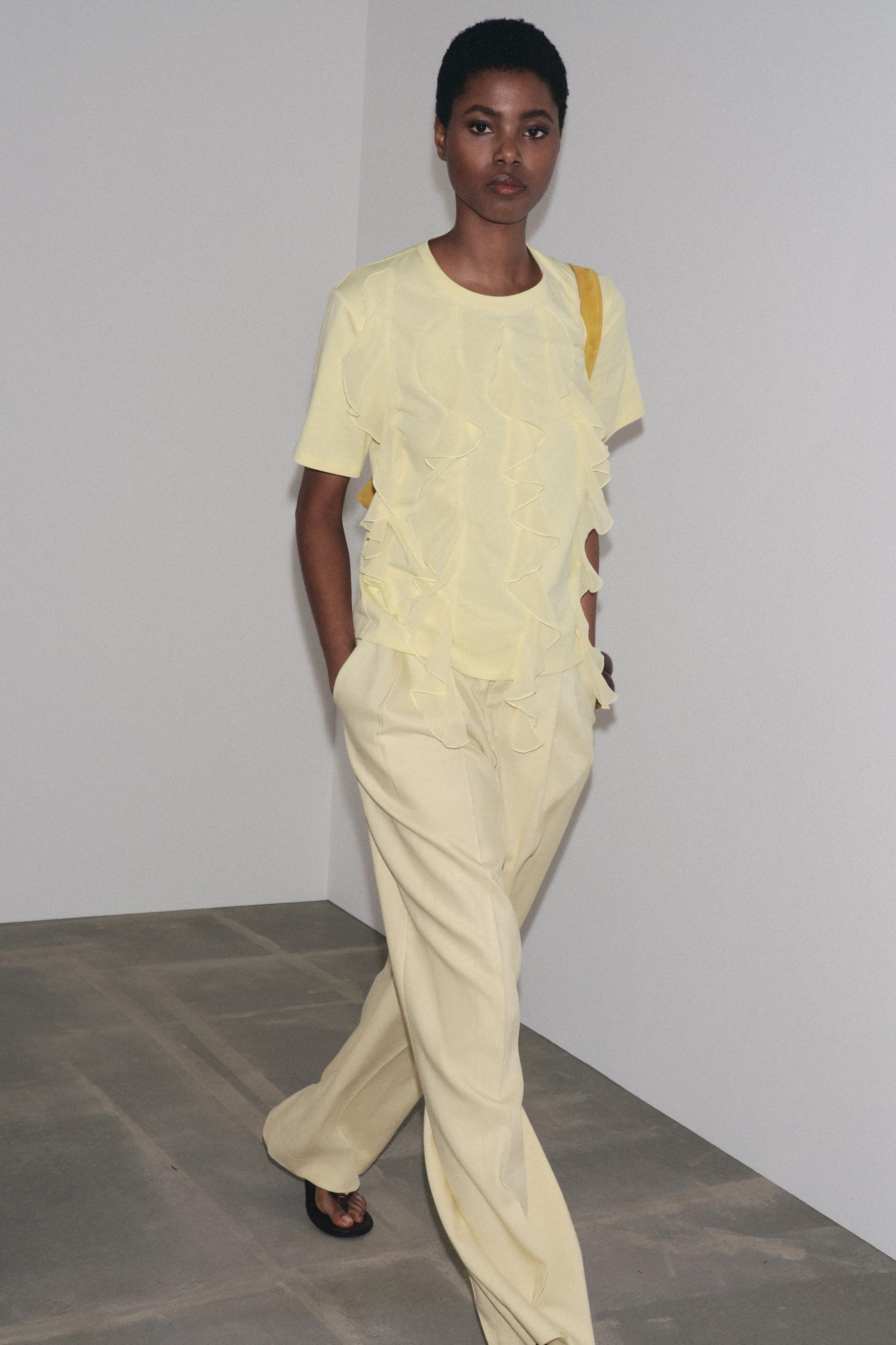 Ruffle-Front T-Shirt