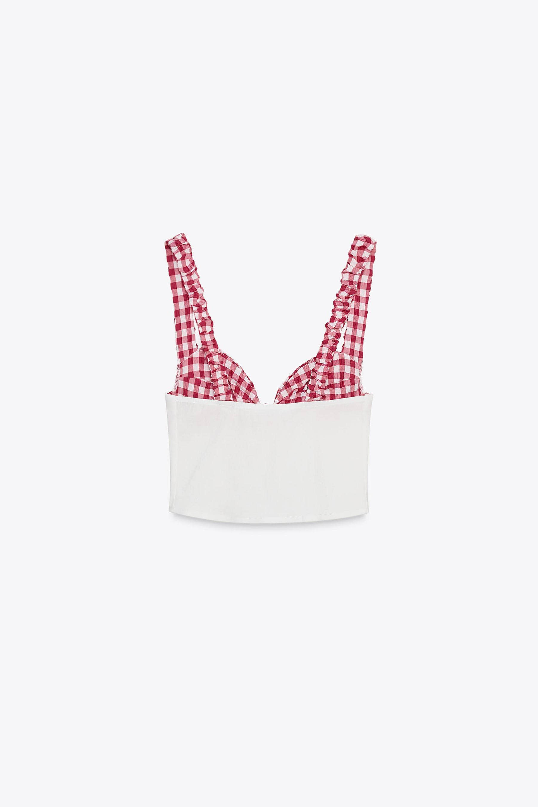 GINGHAM CORSET TOP