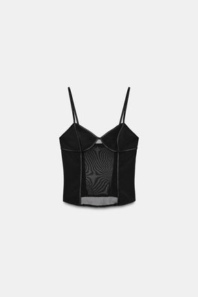 Tulle-Trimmed Corset