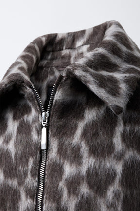 ANIMAL PRINT BOMBER JACKET - Image 6