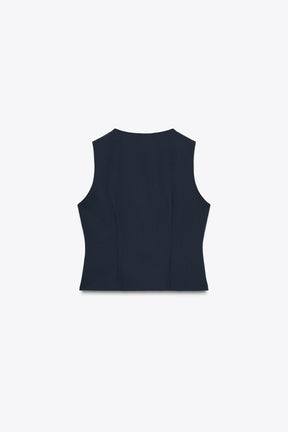 Buckle-Detailed Crepe Top