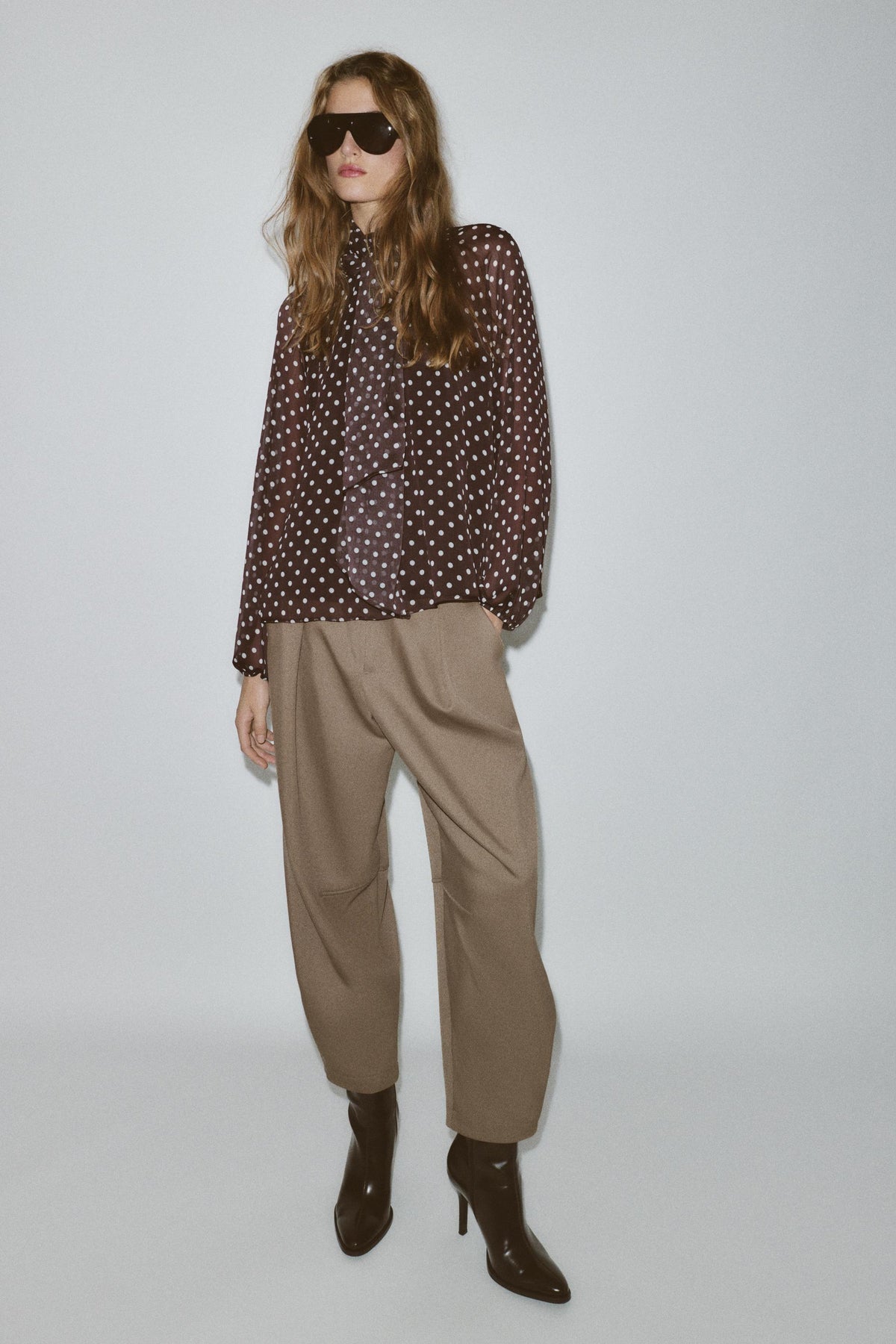 Polka Dot Bow Blouse