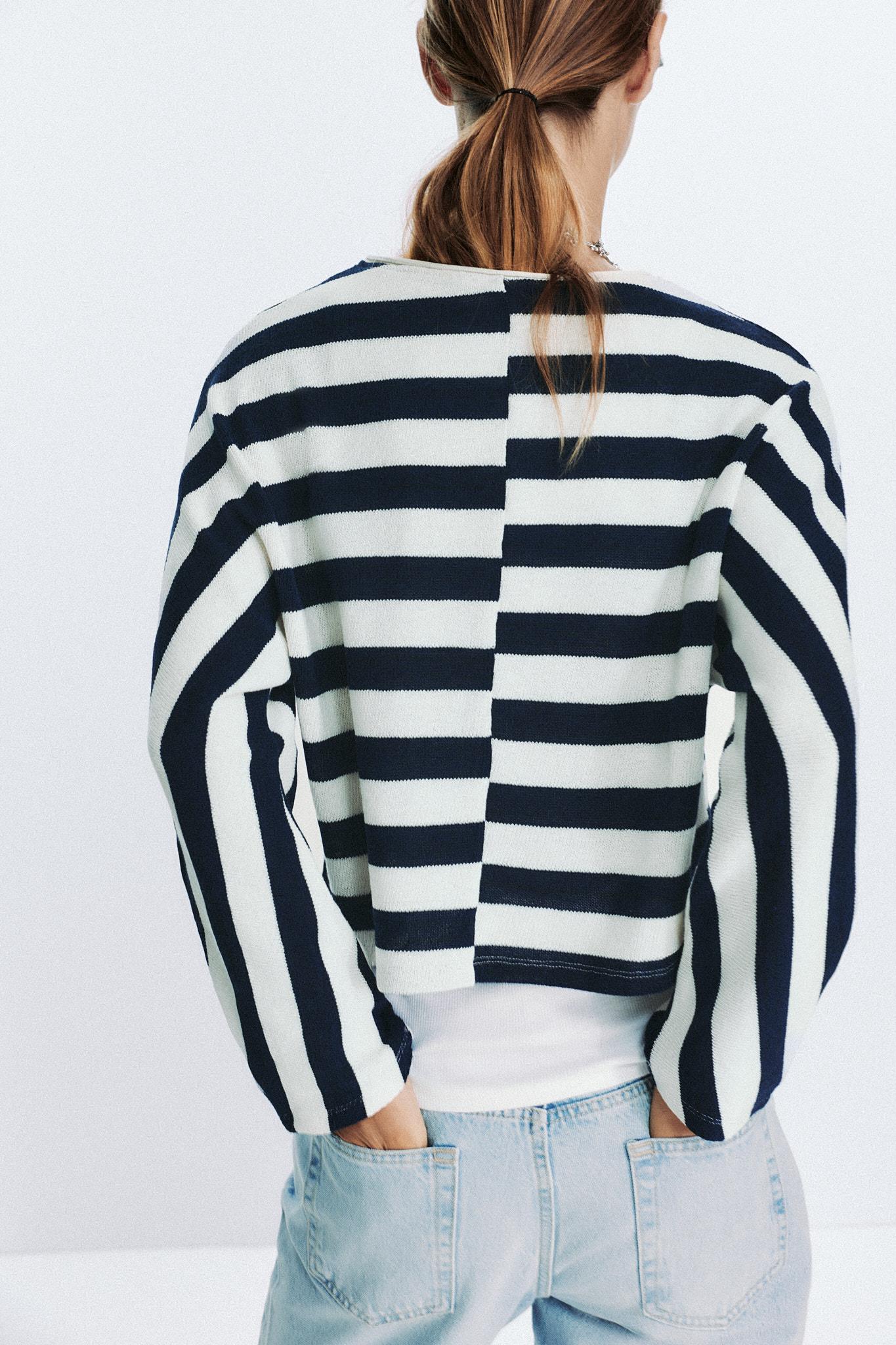 STRIPED BATWING SLEEVE JUMPER - Image 4