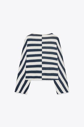 Striped Batwing Sleeve Jumper