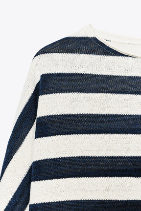 STRIPED BATWING SLEEVE JUMPER - Image 8