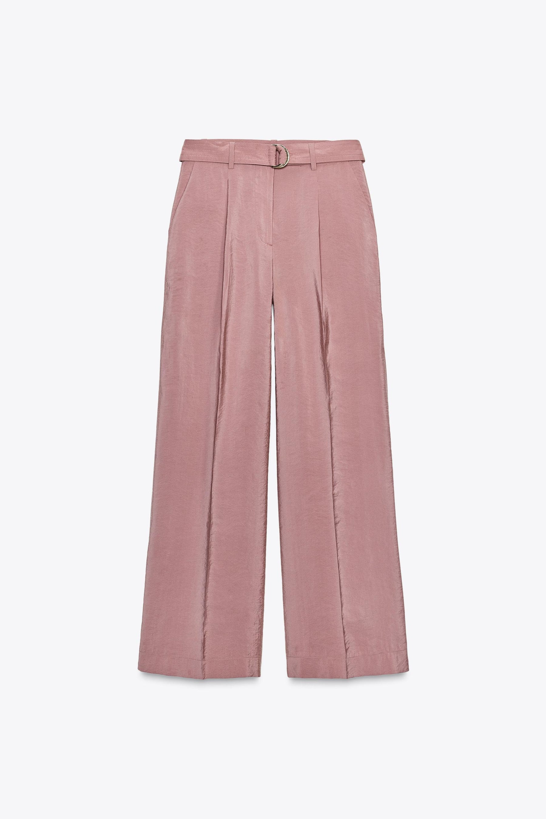 Wide-leg Trousers with Belt