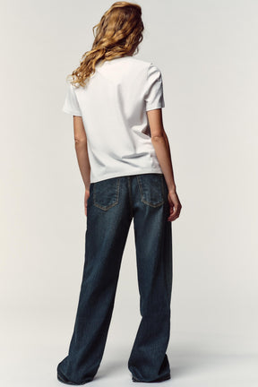 Organza Slogan T-Shirt