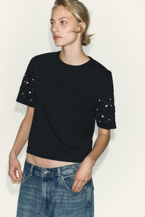 EMBROIDERED BEADED SHIRT