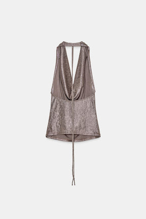 Draped Halter Shirt