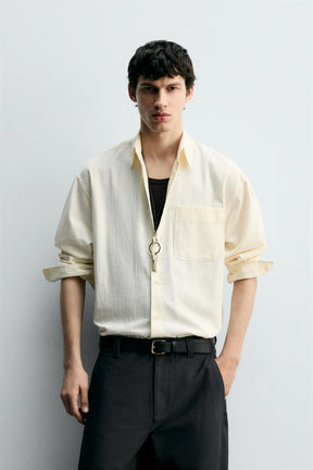 TEXTURED STRIPED SHIRT - Image 2