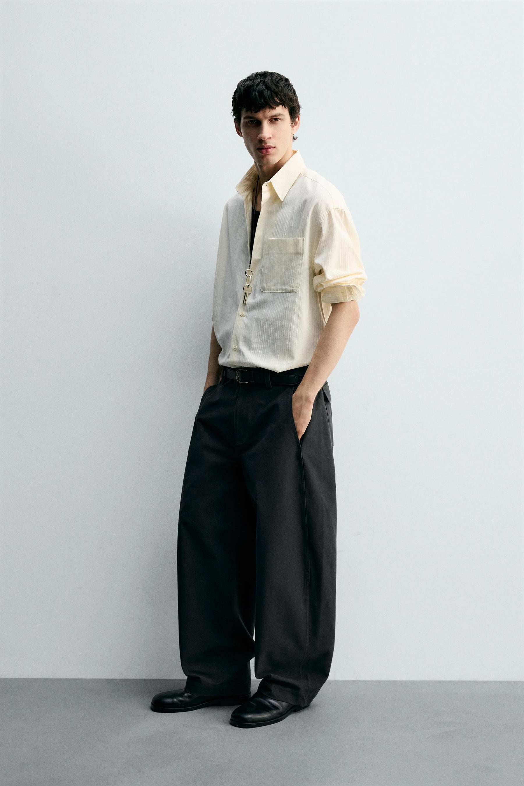 TEXTURED STRIPED SHIRT - Image 4