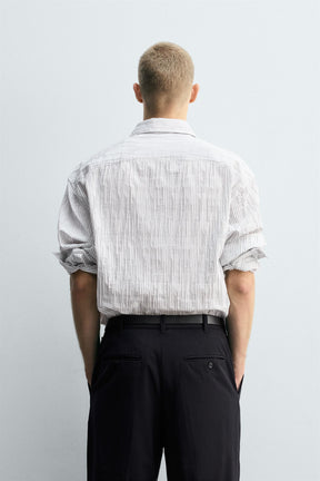 IRREGULAR STRIPED JACQUARD SHIRT - Image 3