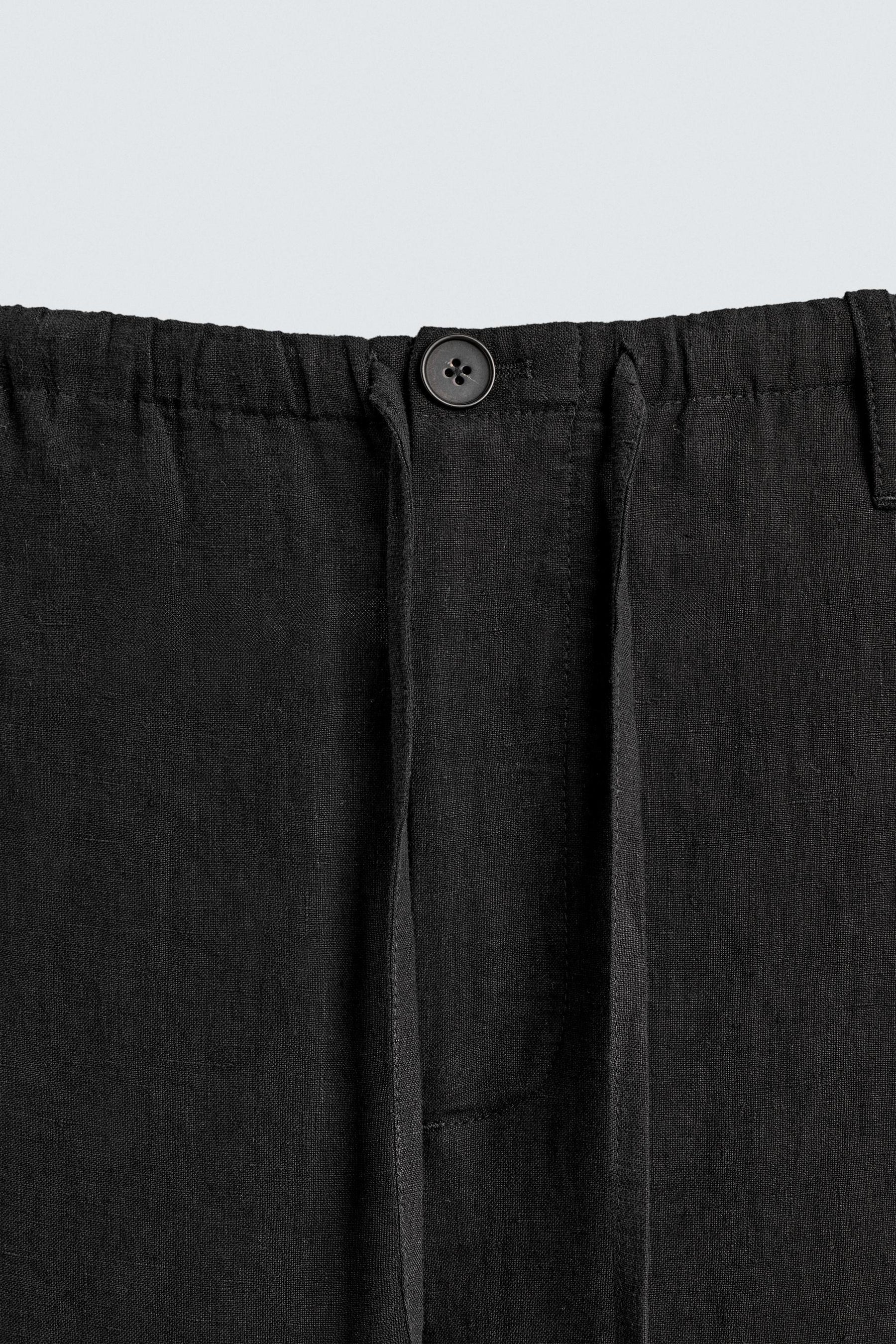 LINEN relaxed fit TROUSERS - Image 9