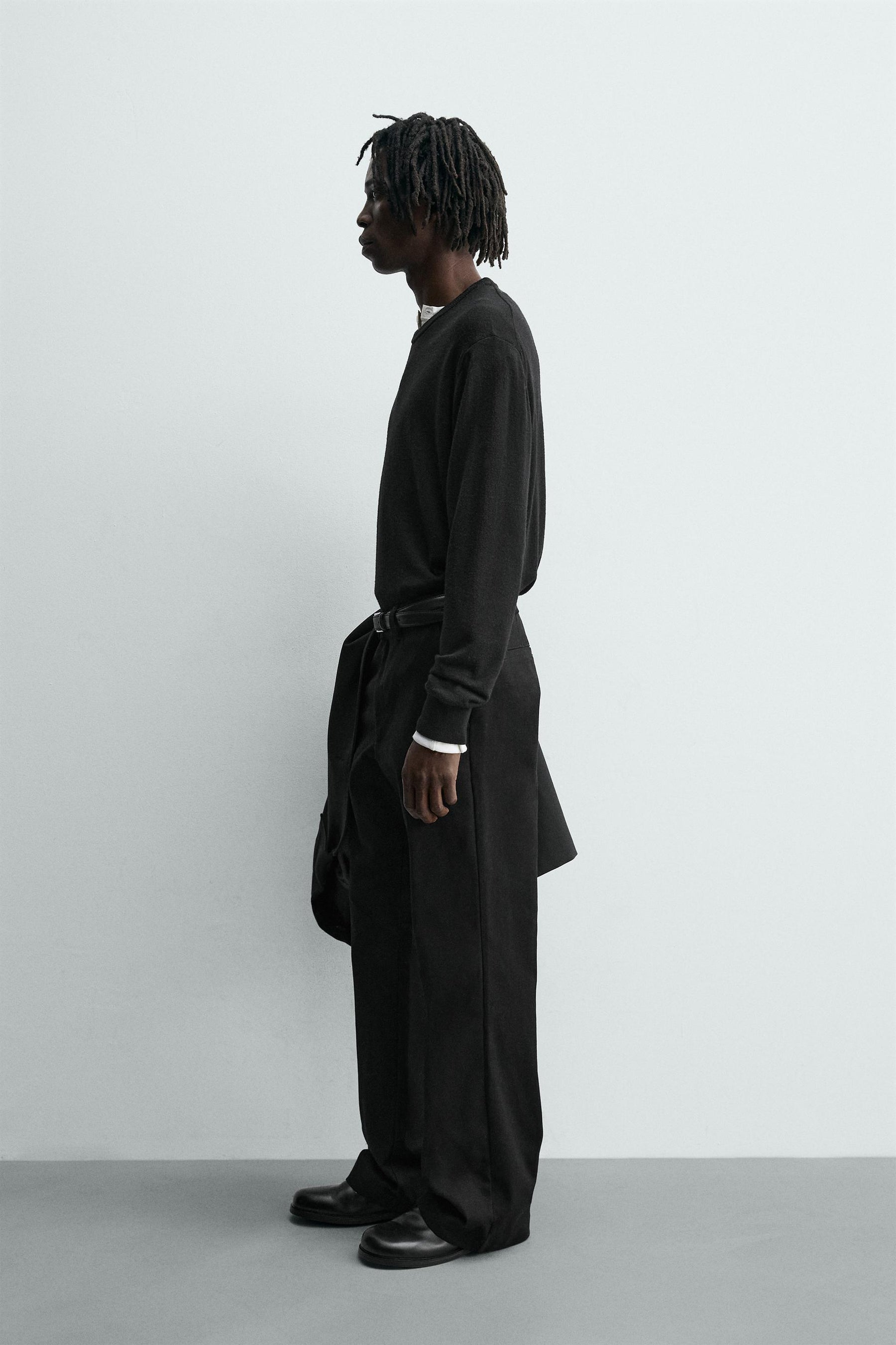 FLARE FIT TWILL TROUSERS - Image 4