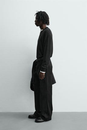 FLARE FIT TWILL TROUSERS - Image 4