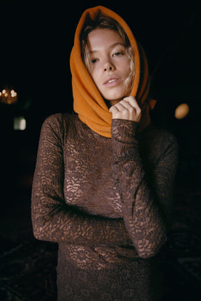 Lace High-Neck Shirt