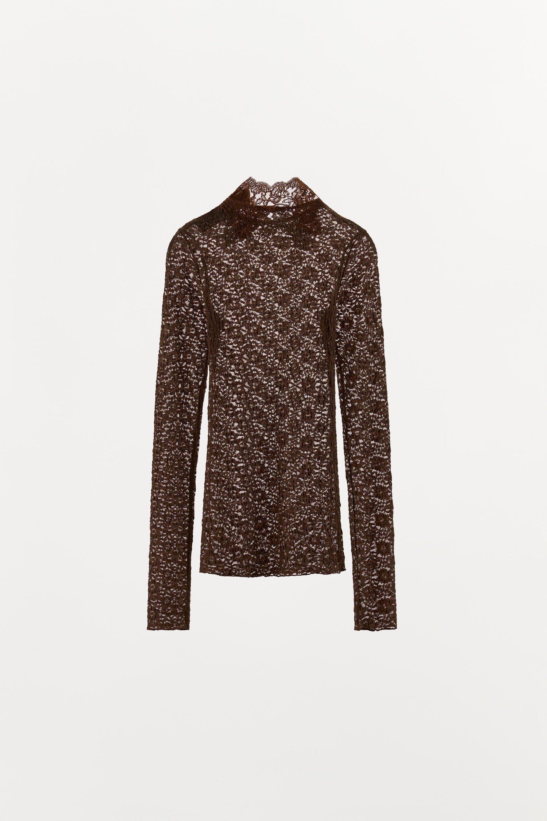 Lace High-Neck Shirt