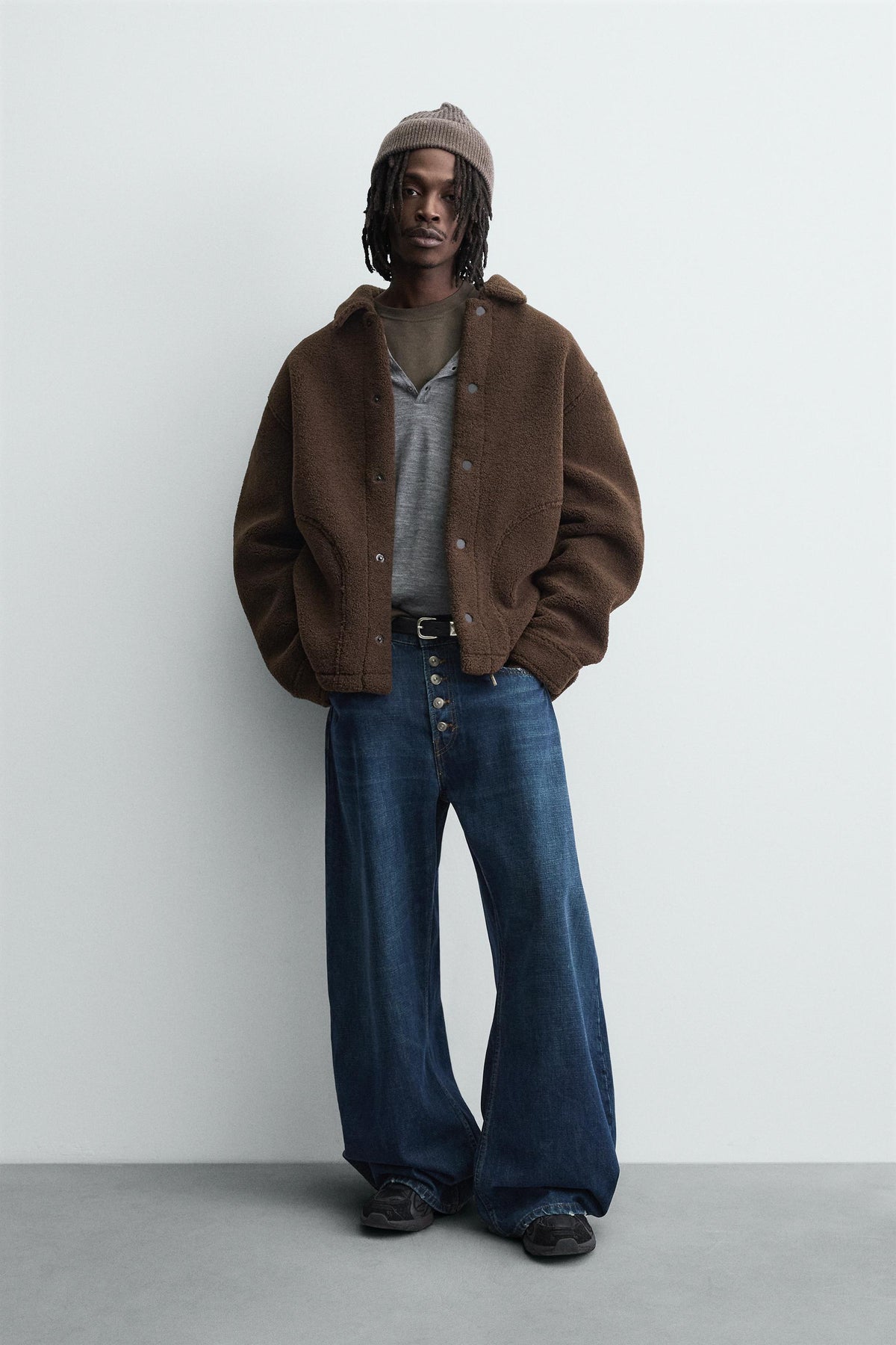 FAUX SHEARLING OVERSHIRT - Image 1