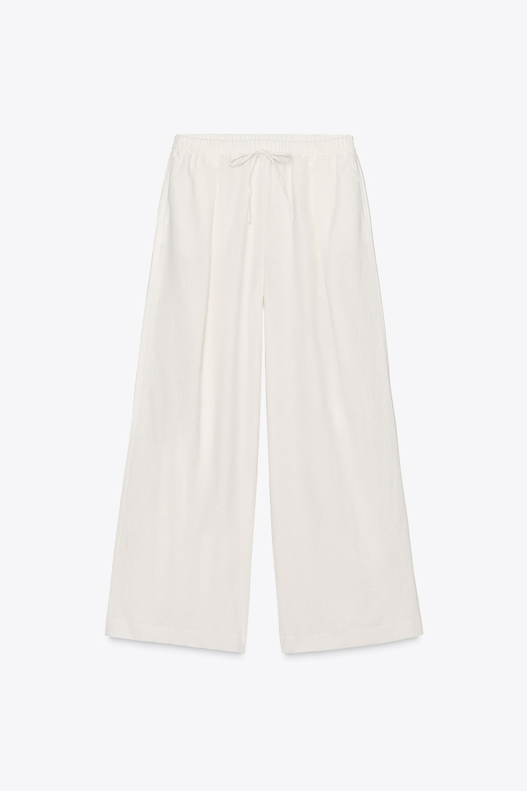 LINEN BLEND TROUSERS