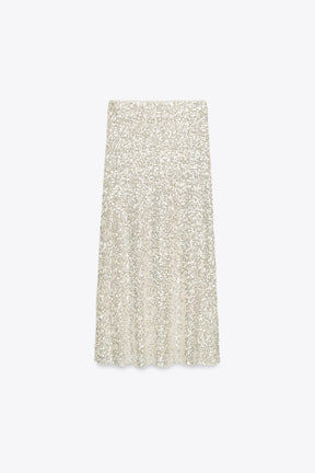 Sequin Midi Skirt