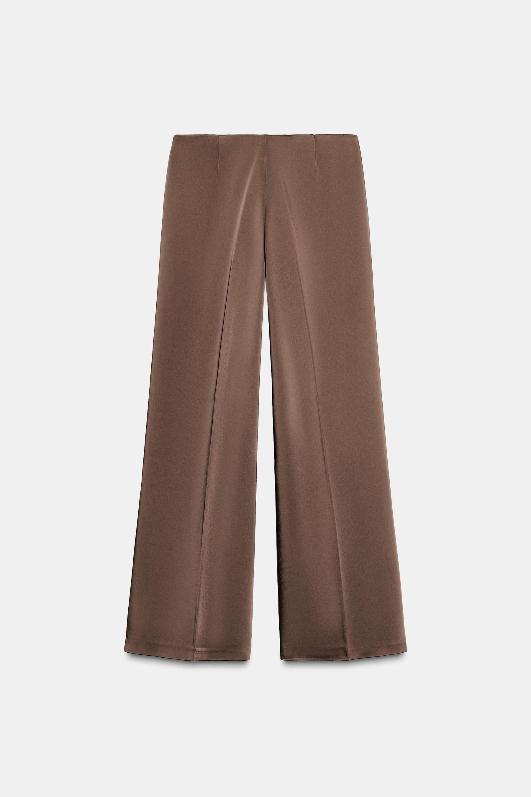 Satin High-Waist Trousers