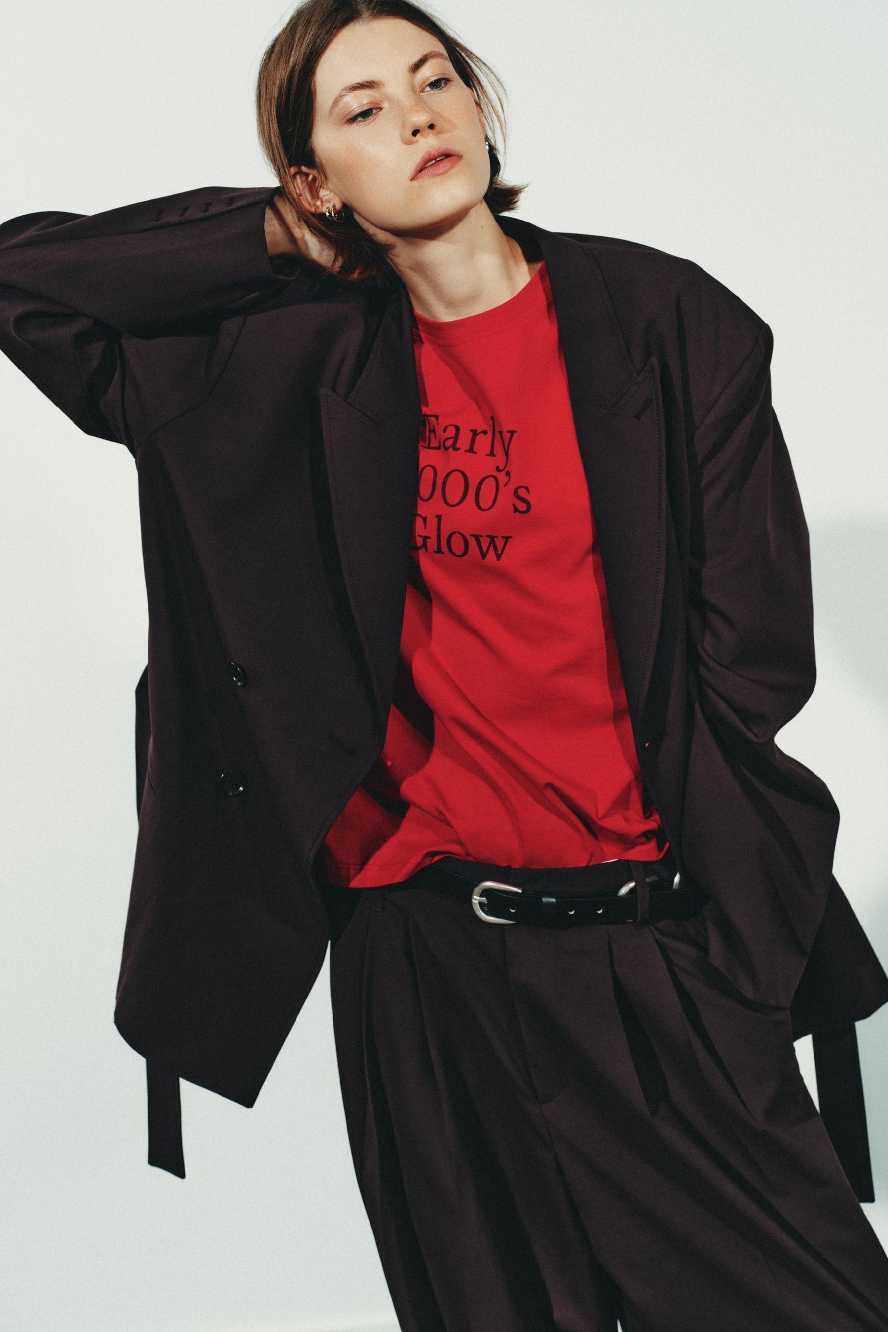 Pleated Trousers with Hem