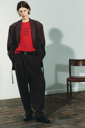 Pleated Trousers with Hem