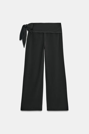 Tie-Detail Trousers