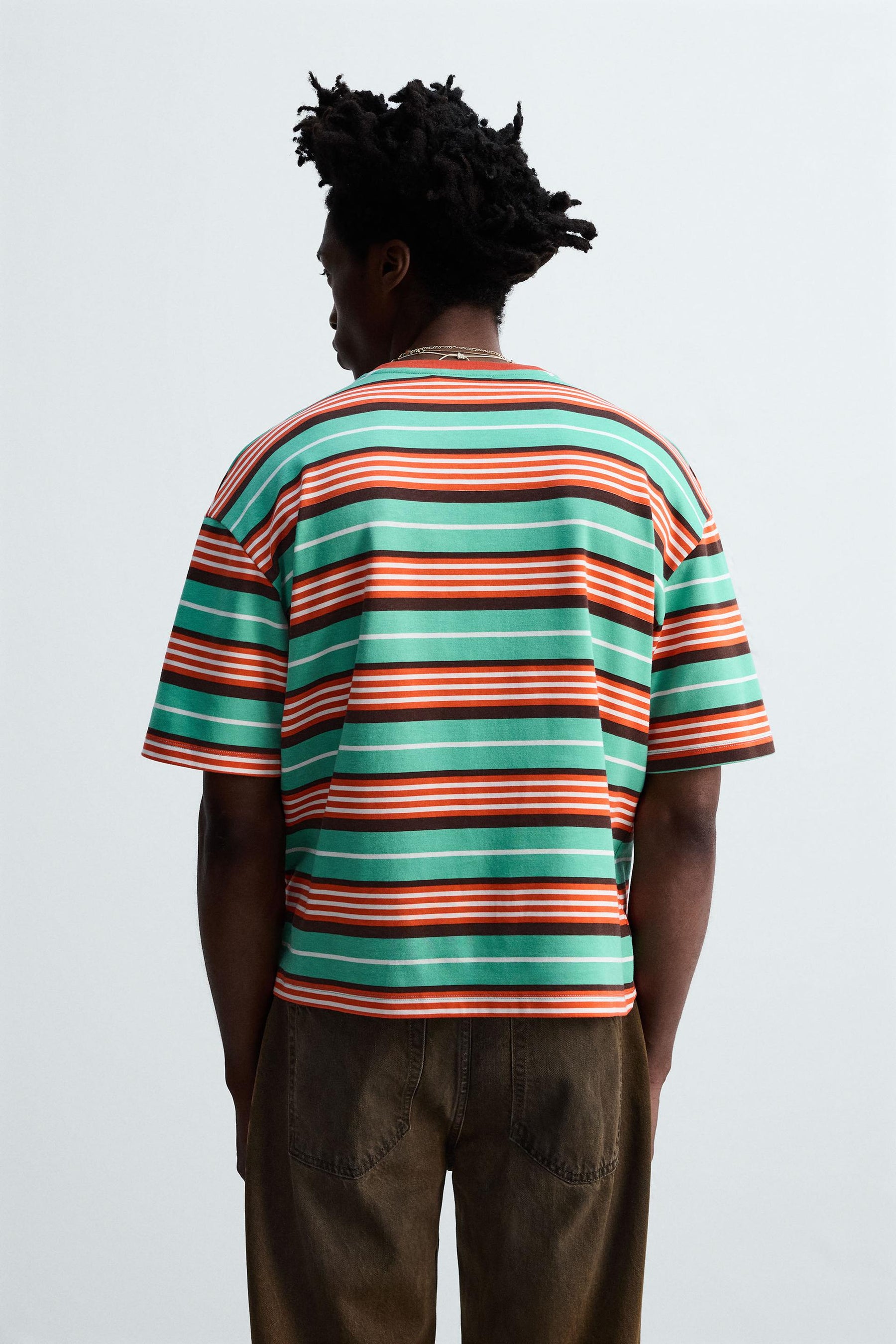 Striped Embroidered T-shirt - Image 3