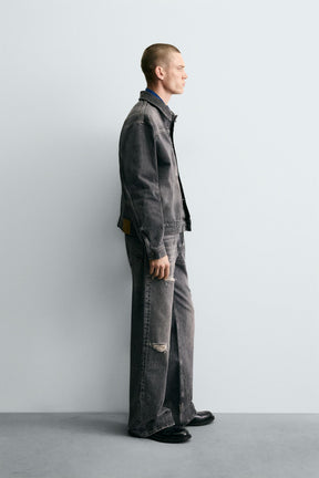 WASHED-EFFECT DENIM JACKET - Image 4