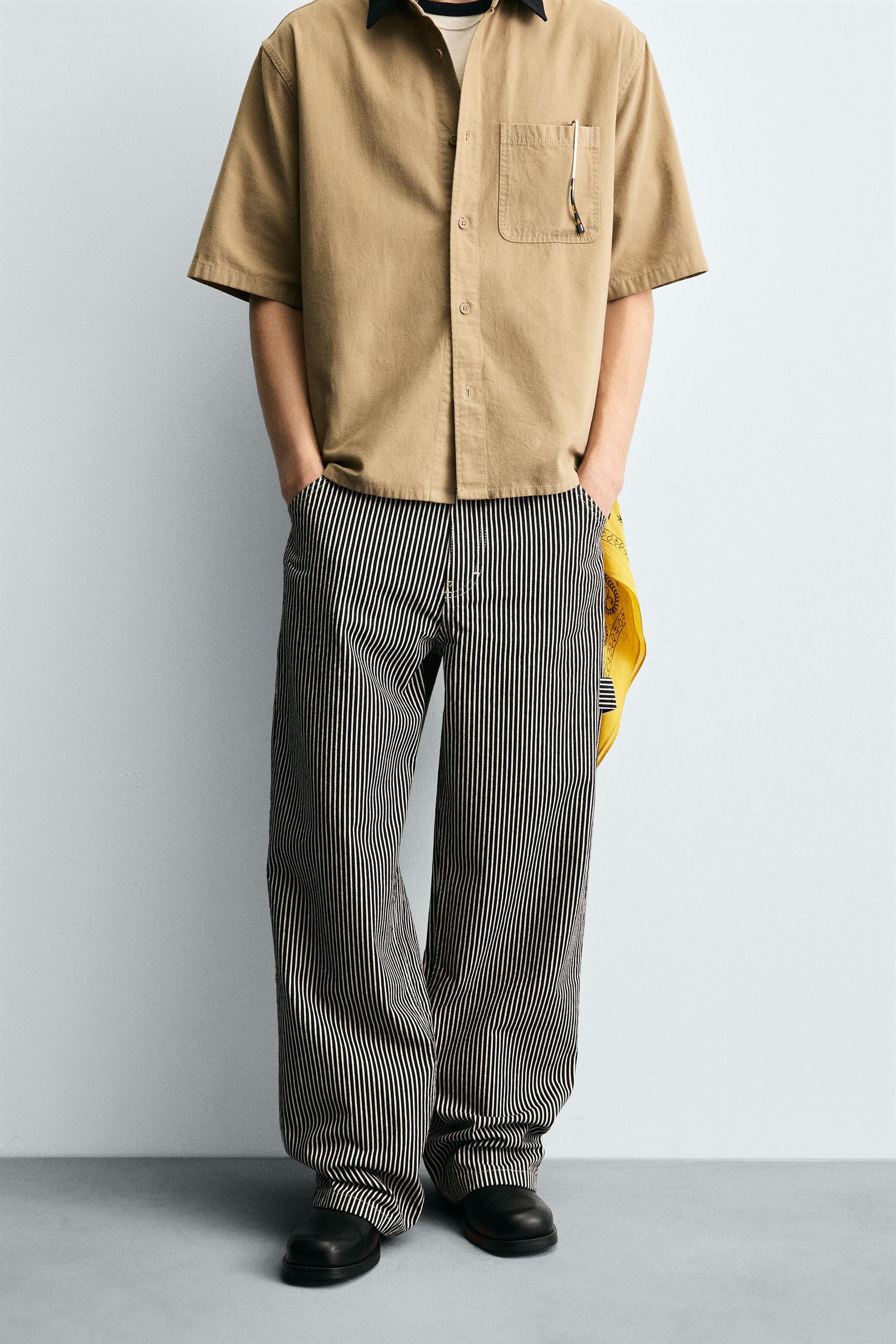 BAGGY FIT STRIPED CARPENTER TROUSERS - Image 2