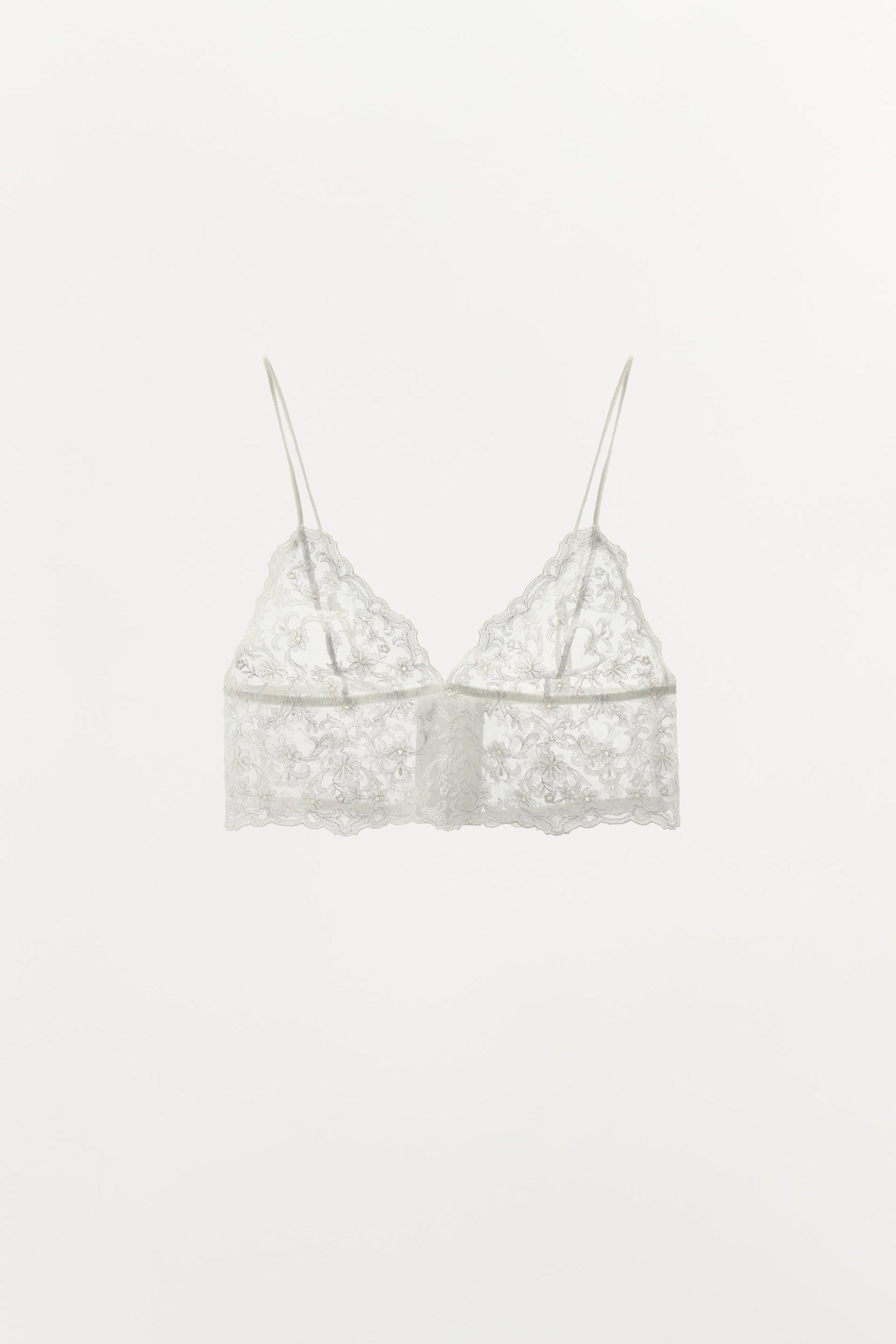 EMBROIDERED LACE BRALETTE