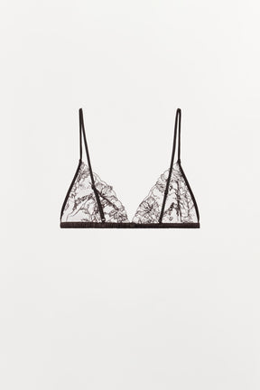 Lace-Trimmed Triangle Bra