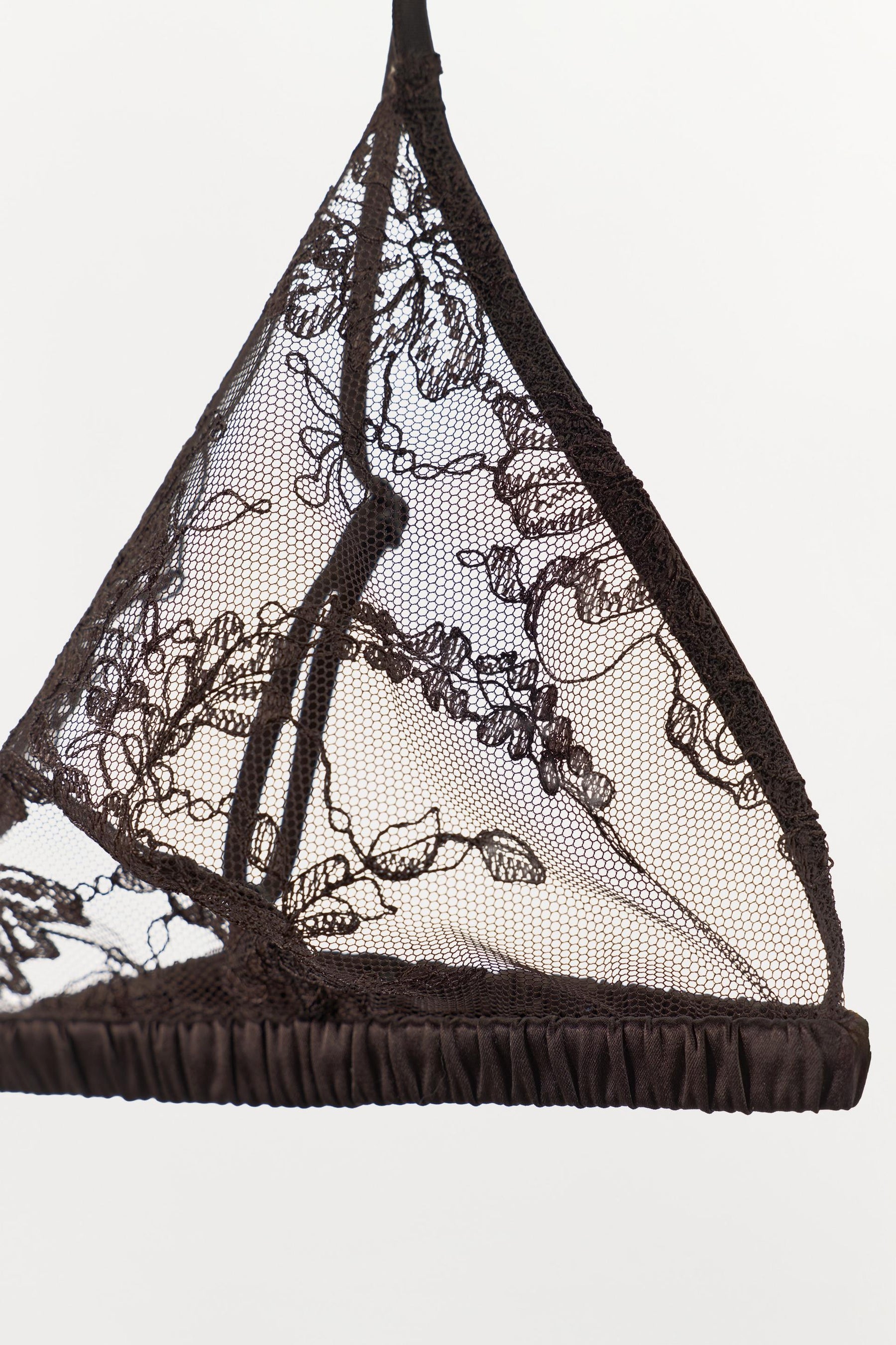 Lace-Trimmed Triangle Bra