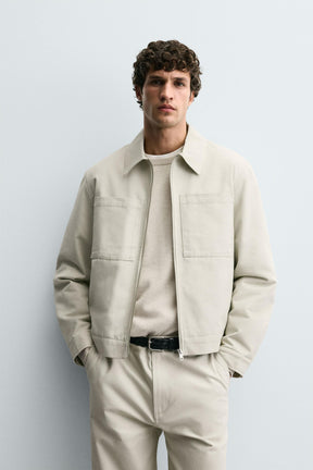 QUILTED OVERSHIRT WITH POCKETS - Image 2