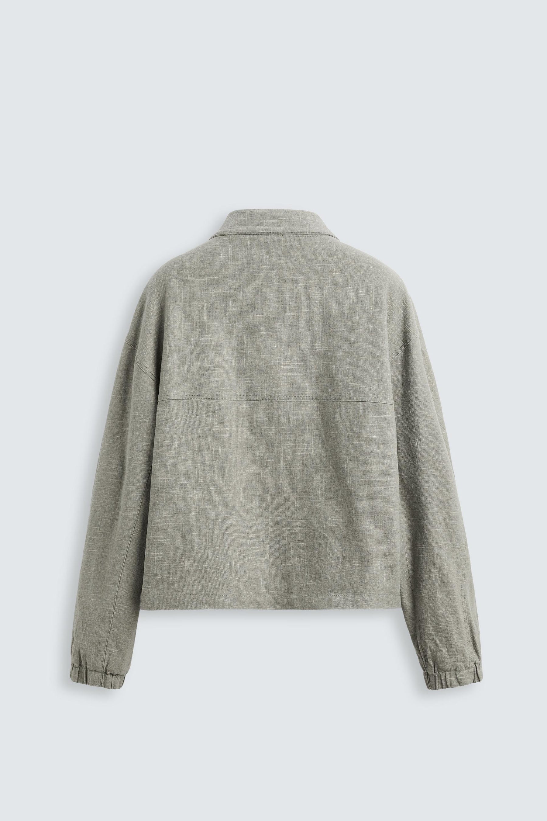 LINEN/COTTON TEXTURED JACKET - Image 7