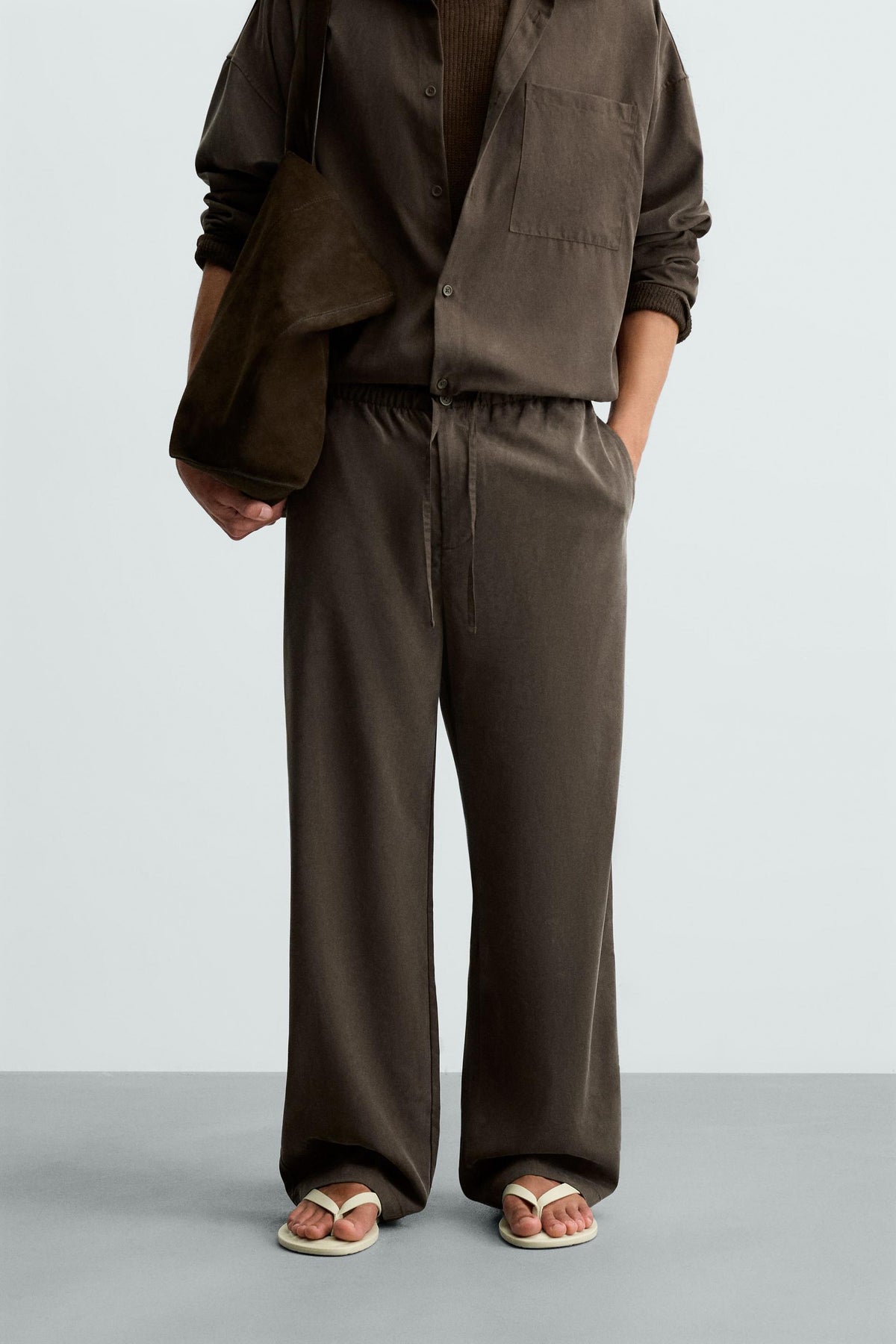 RELAXED FIT FLOWING TROUSERS - Image 2