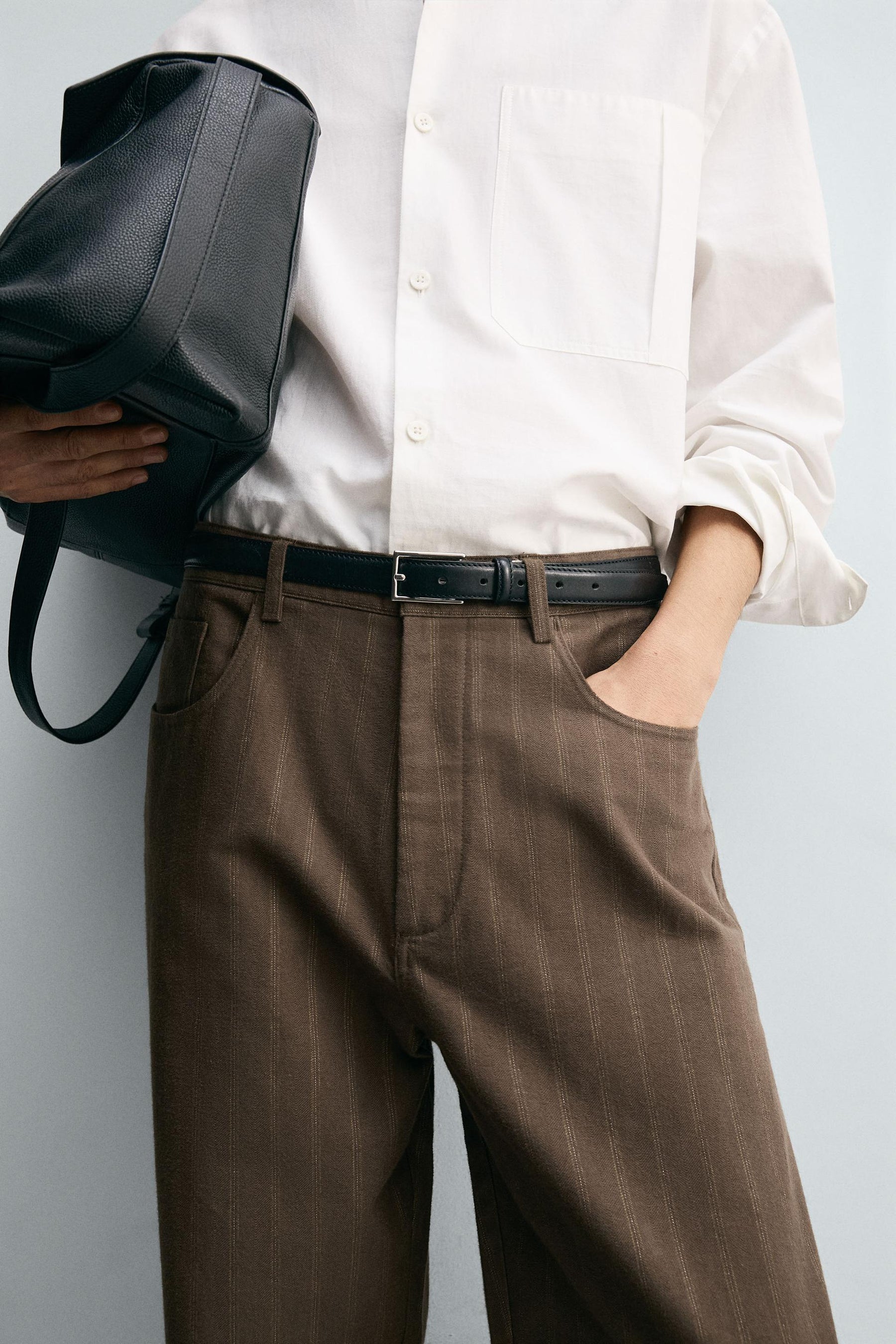 BALLOON FIT STRIPED JACQUARD TROUSERS - Image 5