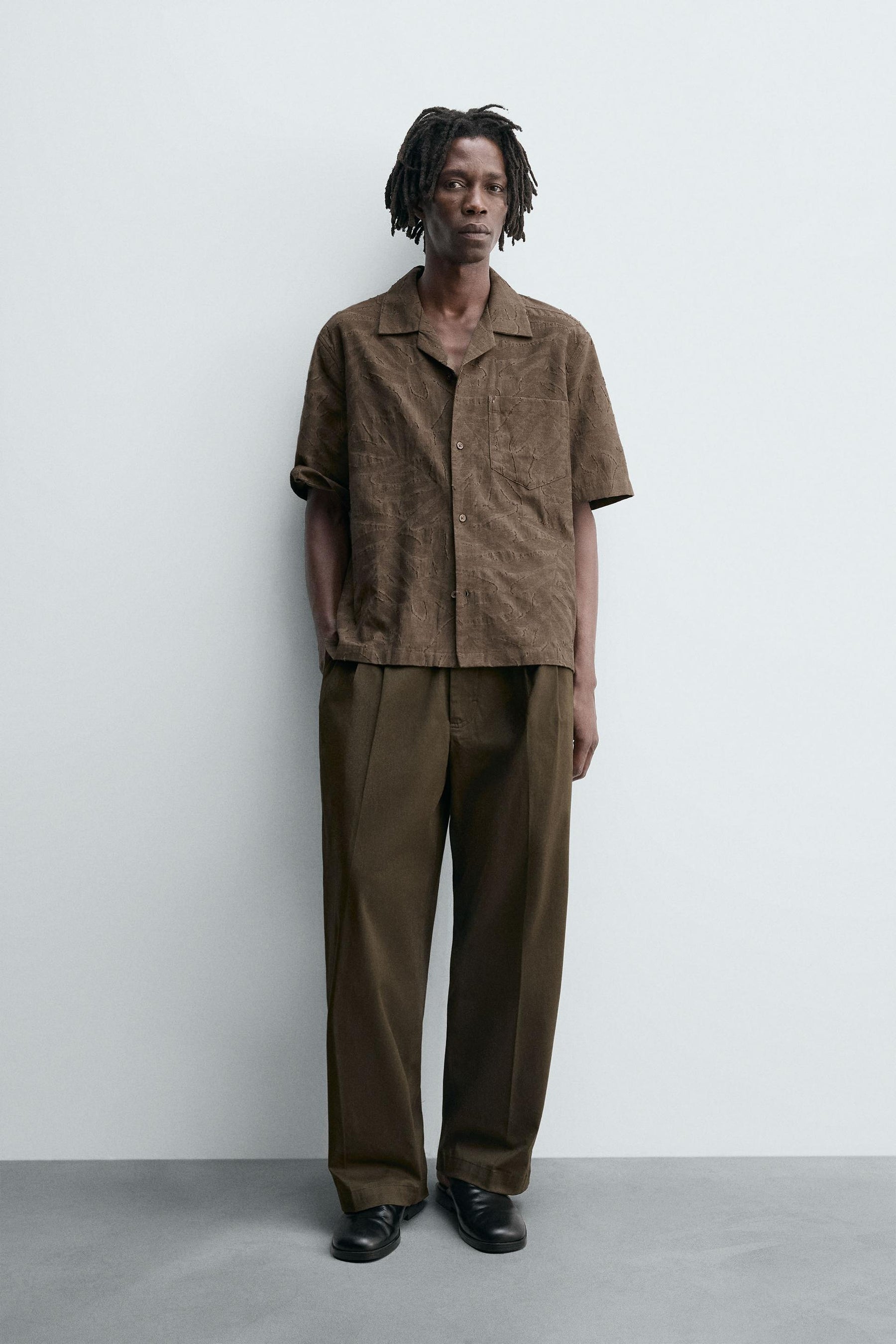 FLORAL JACQUARD SHIRT - Image 1