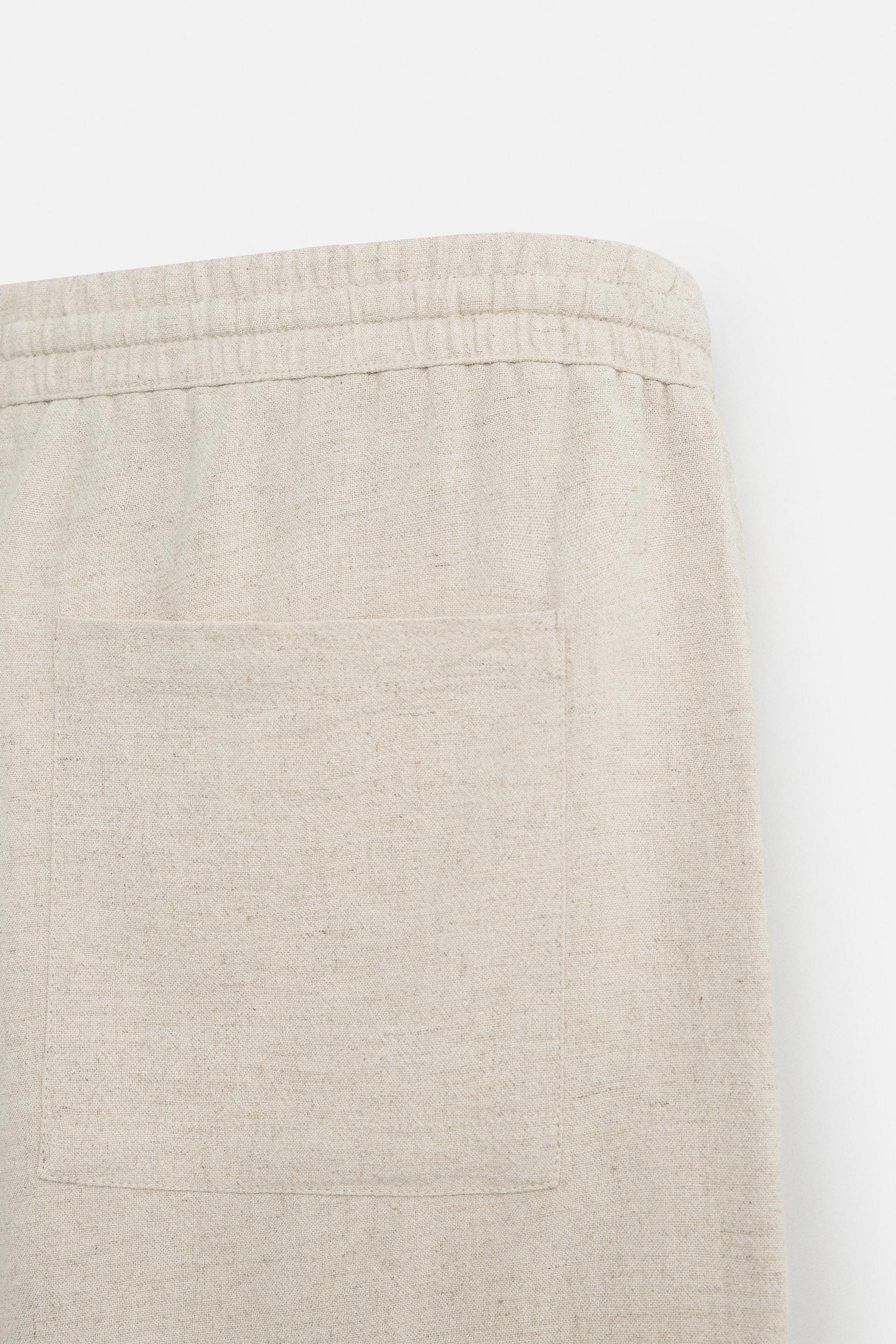 LINEN - VISCOSE BERMUDA SHORTS - Image 9