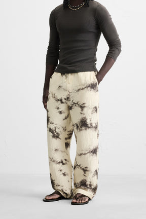 TIE DYE PRINTED TEXTURED TROUSERS - Image 2