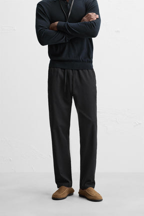 COTTON-LINEN RELAXED FIT TROUSERS - Image 2